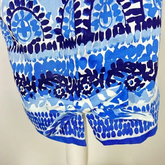 Lilly Pulitzer Mila Stretch Shift Dress Blue Peri Turtley Awesome Scoop Back 4 - Picture 6 of 8